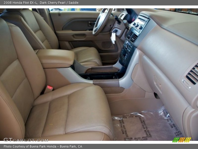 Dark Cherry Pearl / Saddle 2008 Honda Pilot EX-L