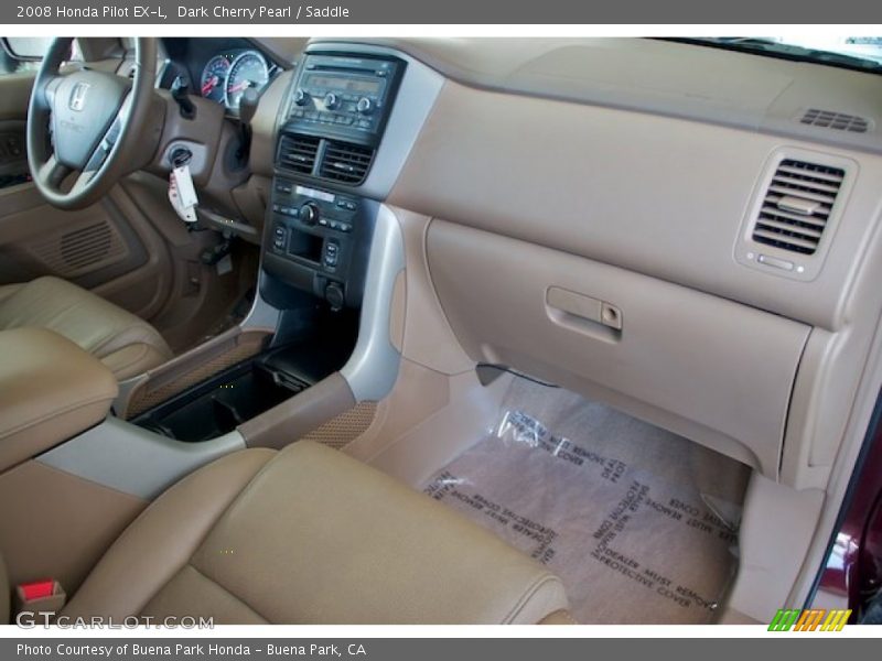 Dark Cherry Pearl / Saddle 2008 Honda Pilot EX-L