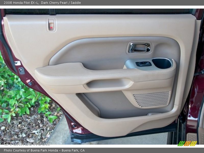 Dark Cherry Pearl / Saddle 2008 Honda Pilot EX-L