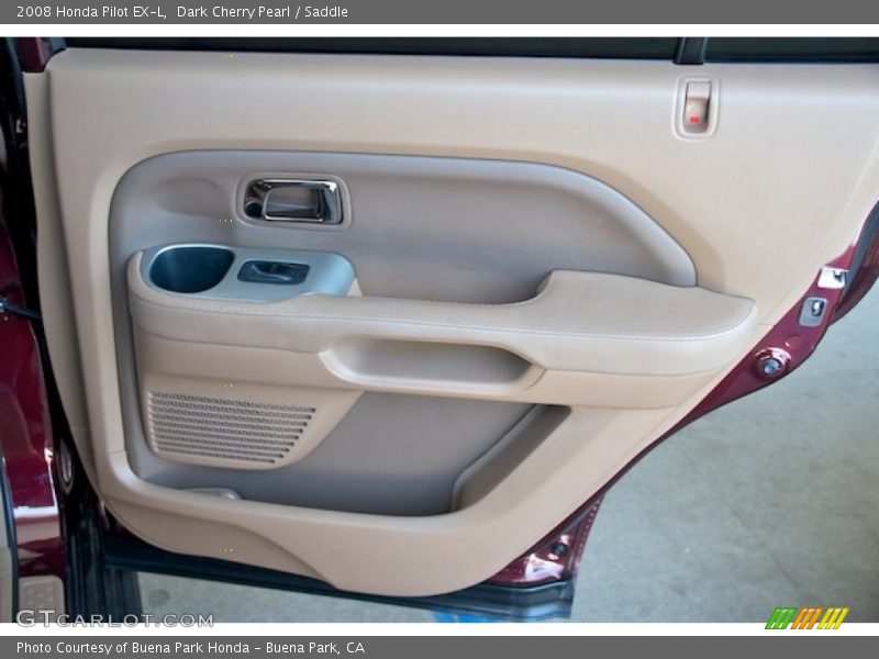 Dark Cherry Pearl / Saddle 2008 Honda Pilot EX-L