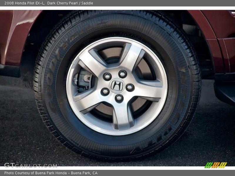 Dark Cherry Pearl / Saddle 2008 Honda Pilot EX-L