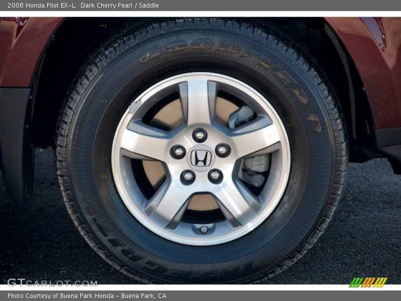 Dark Cherry Pearl / Saddle 2008 Honda Pilot EX-L