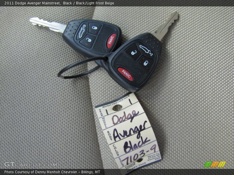 Black / Black/Light Frost Beige 2011 Dodge Avenger Mainstreet