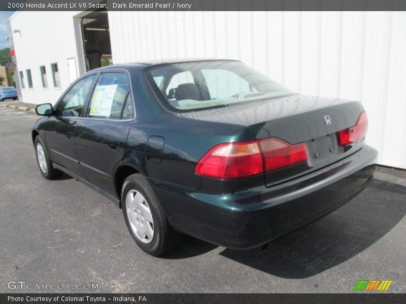 Dark Emerald Pearl / Ivory 2000 Honda Accord LX V6 Sedan