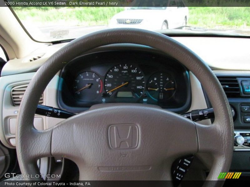 Dark Emerald Pearl / Ivory 2000 Honda Accord LX V6 Sedan