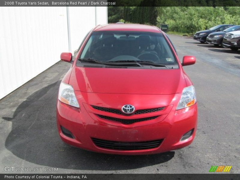 Barcelona Red Pearl / Dark Charcoal 2008 Toyota Yaris Sedan