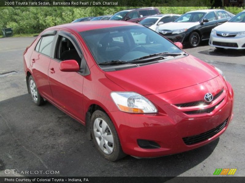 Barcelona Red Pearl / Dark Charcoal 2008 Toyota Yaris Sedan
