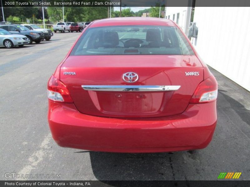 Barcelona Red Pearl / Dark Charcoal 2008 Toyota Yaris Sedan