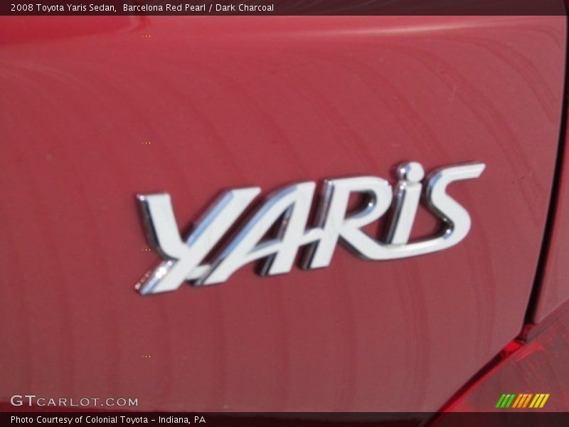 Barcelona Red Pearl / Dark Charcoal 2008 Toyota Yaris Sedan