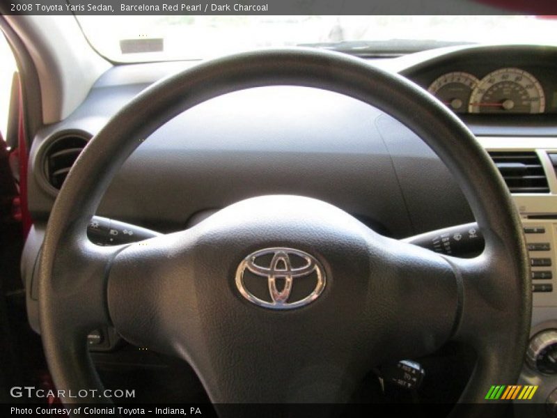 Barcelona Red Pearl / Dark Charcoal 2008 Toyota Yaris Sedan