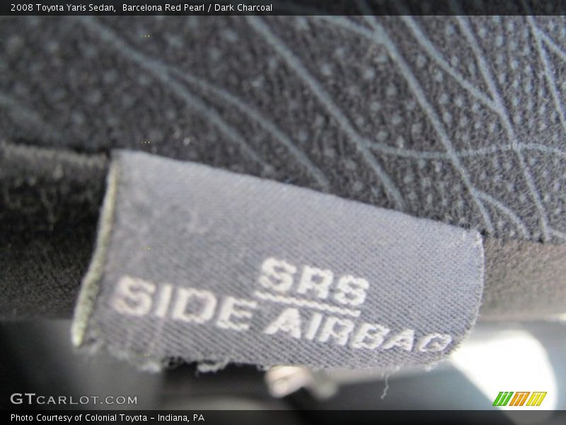 Barcelona Red Pearl / Dark Charcoal 2008 Toyota Yaris Sedan