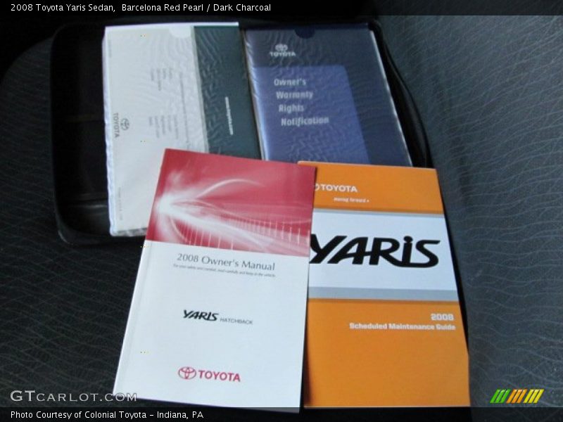 Barcelona Red Pearl / Dark Charcoal 2008 Toyota Yaris Sedan