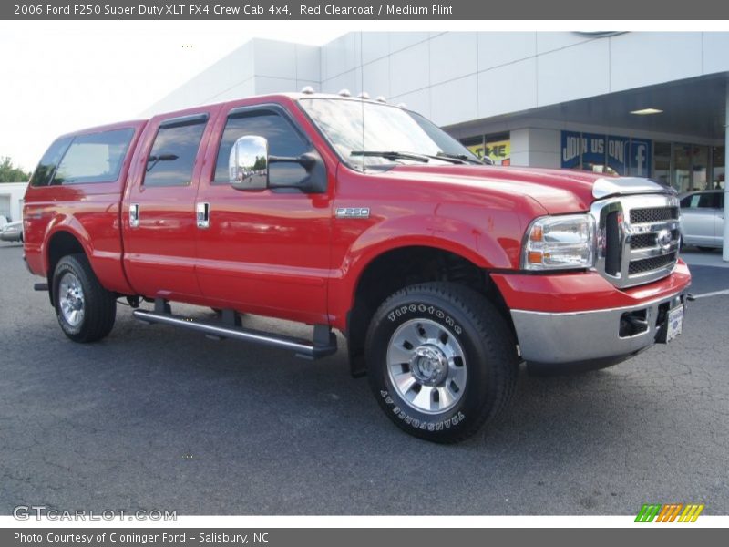 Red Clearcoat / Medium Flint 2006 Ford F250 Super Duty XLT FX4 Crew Cab 4x4