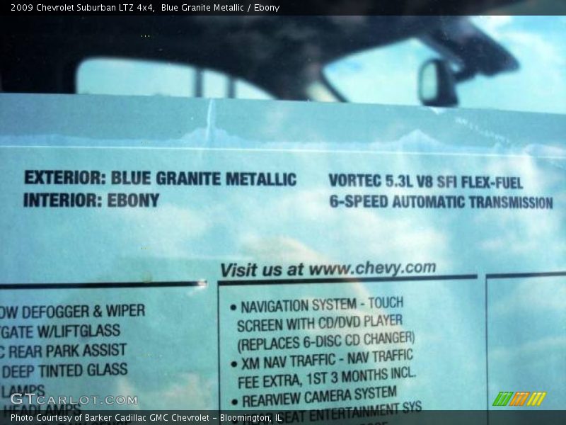 Blue Granite Metallic / Ebony 2009 Chevrolet Suburban LTZ 4x4