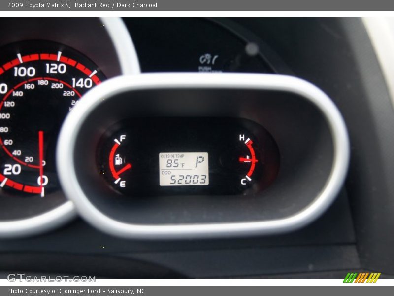 Radiant Red / Dark Charcoal 2009 Toyota Matrix S