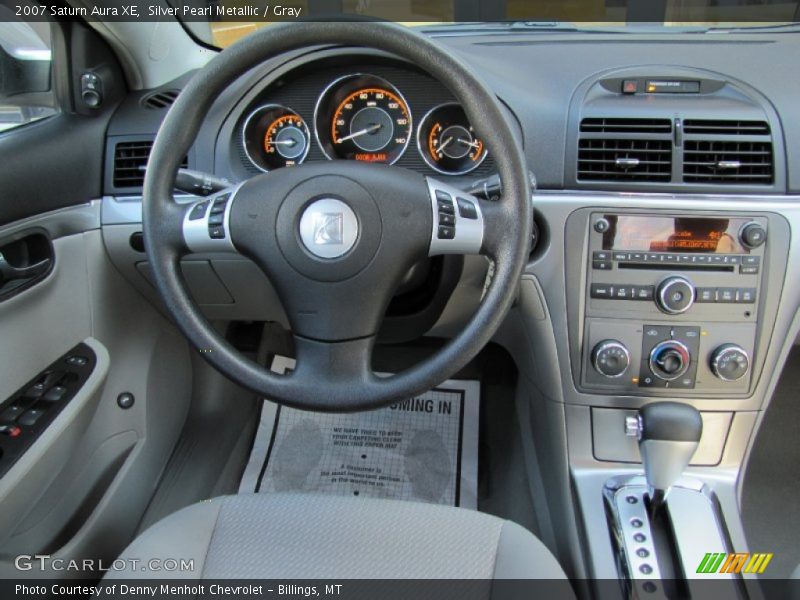 Silver Pearl Metallic / Gray 2007 Saturn Aura XE