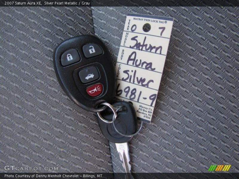 Silver Pearl Metallic / Gray 2007 Saturn Aura XE