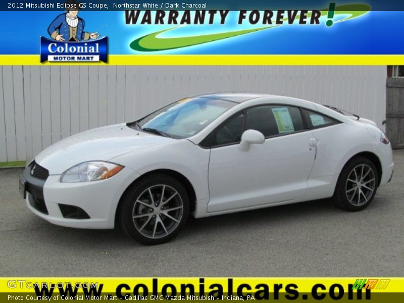 Northstar White / Dark Charcoal 2012 Mitsubishi Eclipse GS Coupe