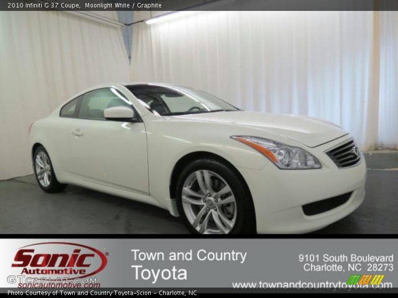 Moonlight White / Graphite 2010 Infiniti G 37 Coupe