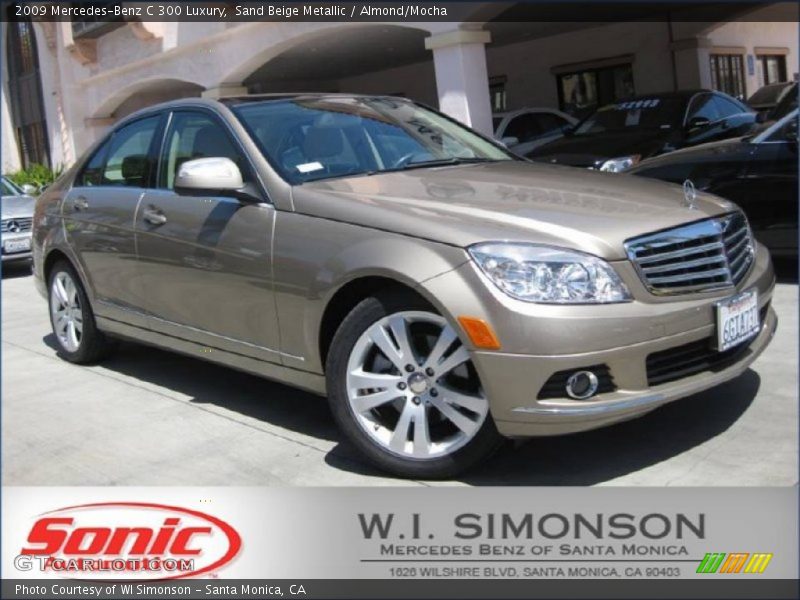 Sand Beige Metallic / Almond/Mocha 2009 Mercedes-Benz C 300 Luxury