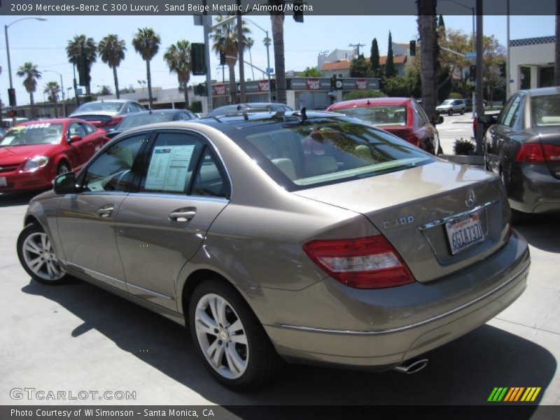 Sand Beige Metallic / Almond/Mocha 2009 Mercedes-Benz C 300 Luxury