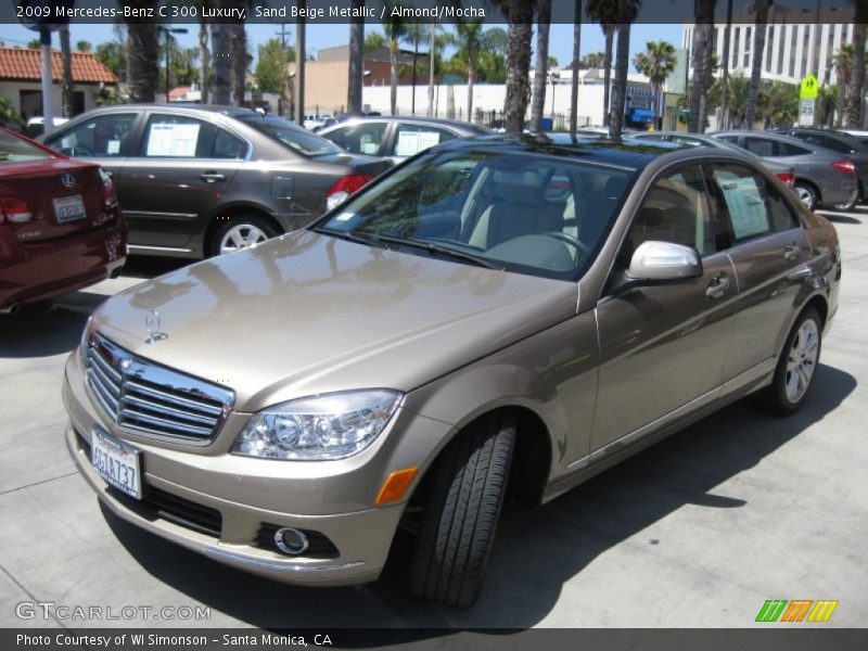 Sand Beige Metallic / Almond/Mocha 2009 Mercedes-Benz C 300 Luxury