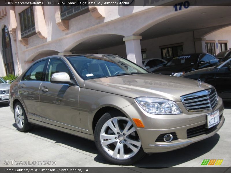 Sand Beige Metallic / Almond/Mocha 2009 Mercedes-Benz C 300 Luxury