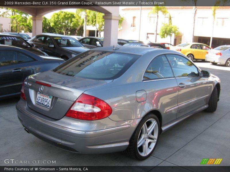 Palladium Silver Metallic / Tobacco Brown 2009 Mercedes-Benz CLK 350 Grand Edition Coupe