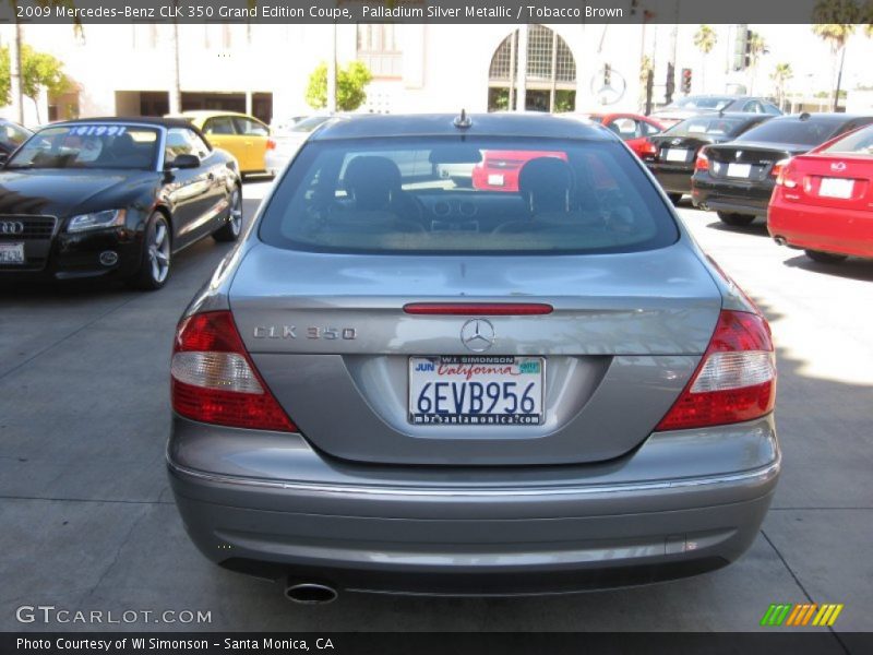 Palladium Silver Metallic / Tobacco Brown 2009 Mercedes-Benz CLK 350 Grand Edition Coupe