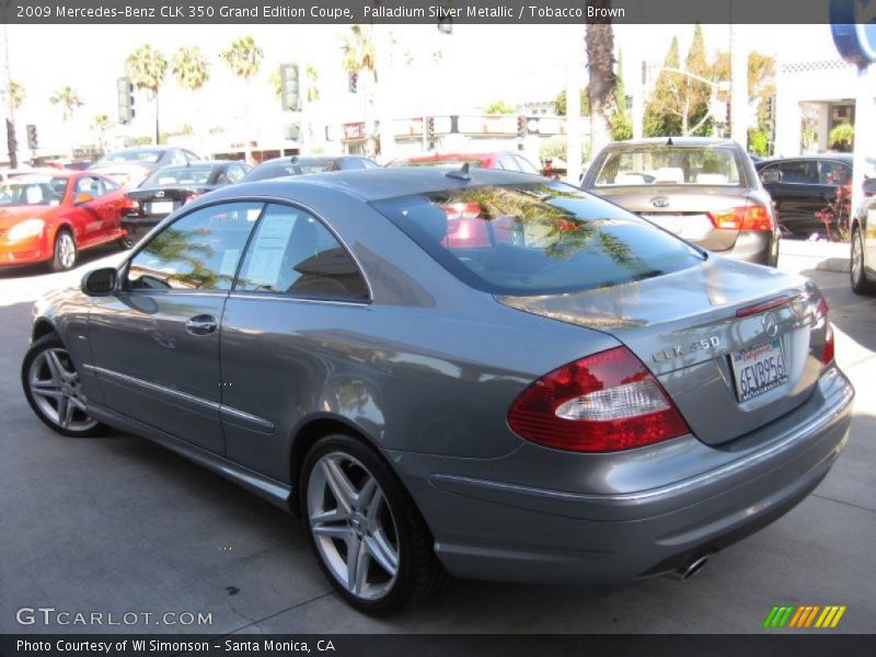 Palladium Silver Metallic / Tobacco Brown 2009 Mercedes-Benz CLK 350 Grand Edition Coupe