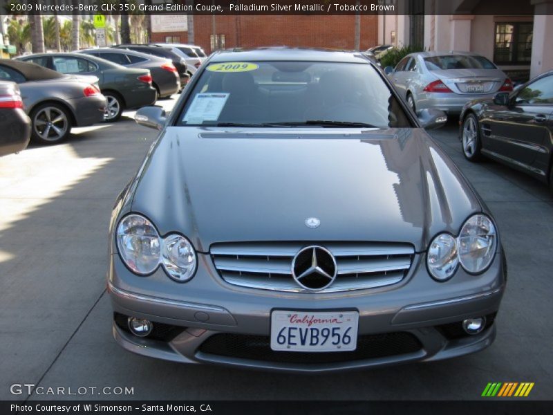 Palladium Silver Metallic / Tobacco Brown 2009 Mercedes-Benz CLK 350 Grand Edition Coupe