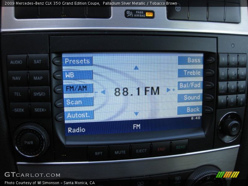 Audio System of 2009 CLK 350 Grand Edition Coupe