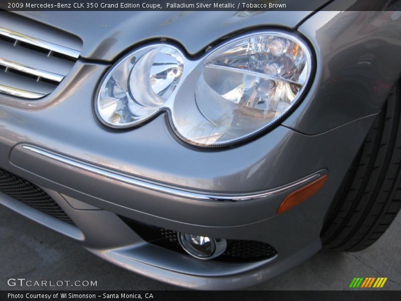 Palladium Silver Metallic / Tobacco Brown 2009 Mercedes-Benz CLK 350 Grand Edition Coupe