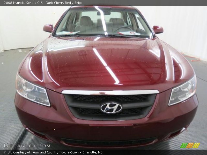 Dark Cherry Red / Beige 2008 Hyundai Sonata GLS