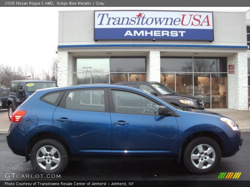 Indigo Blue Metallic / Gray 2008 Nissan Rogue S AWD