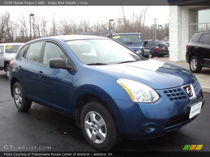 Indigo Blue Metallic / Gray 2008 Nissan Rogue S AWD