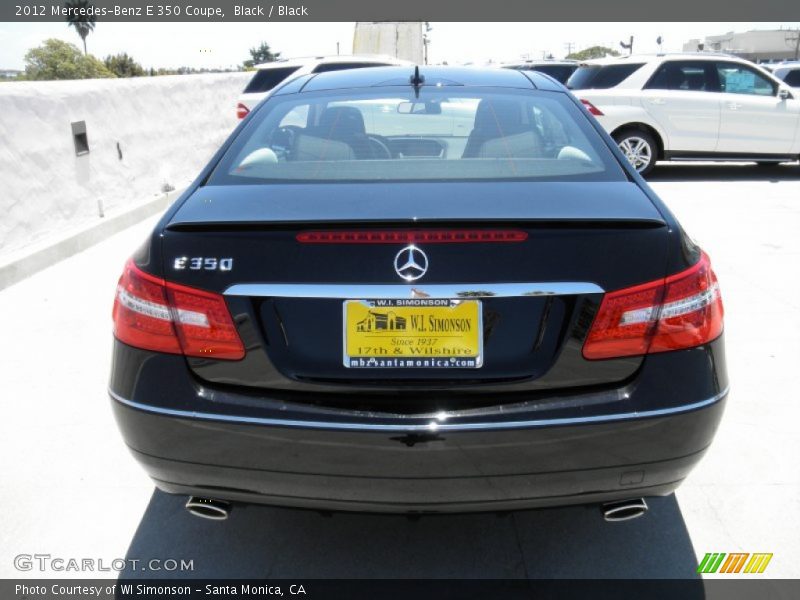 Black / Black 2012 Mercedes-Benz E 350 Coupe