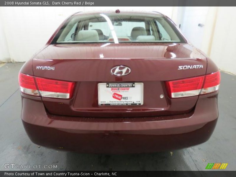 Dark Cherry Red / Beige 2008 Hyundai Sonata GLS