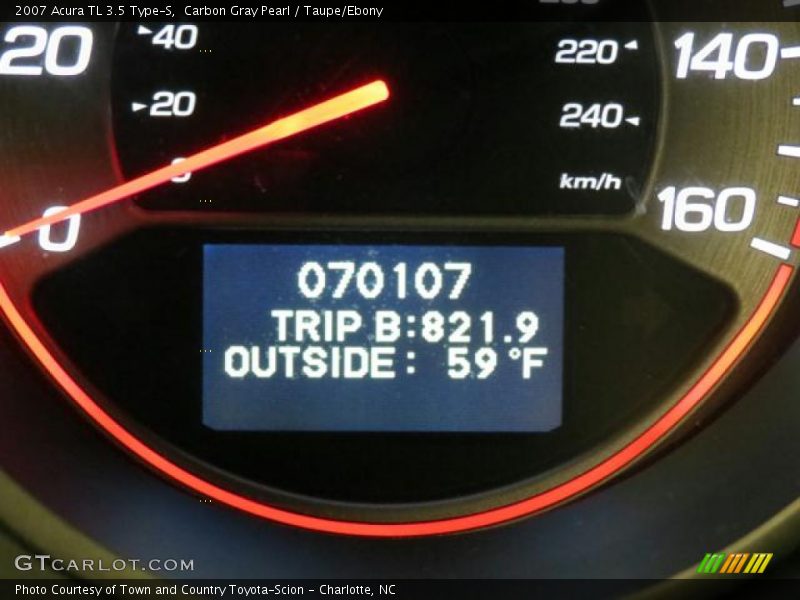 Carbon Gray Pearl / Taupe/Ebony 2007 Acura TL 3.5 Type-S