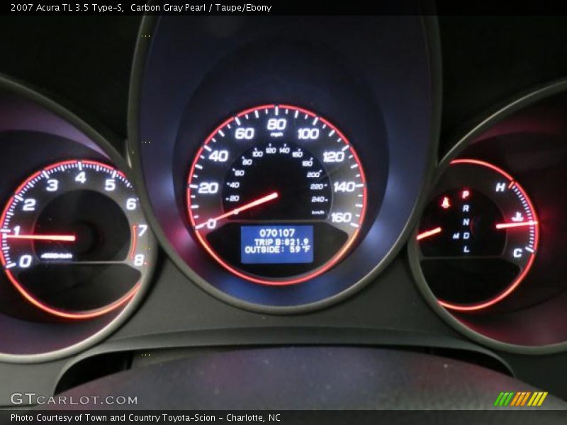 Carbon Gray Pearl / Taupe/Ebony 2007 Acura TL 3.5 Type-S