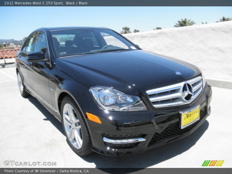 Black / Black 2012 Mercedes-Benz C 250 Sport