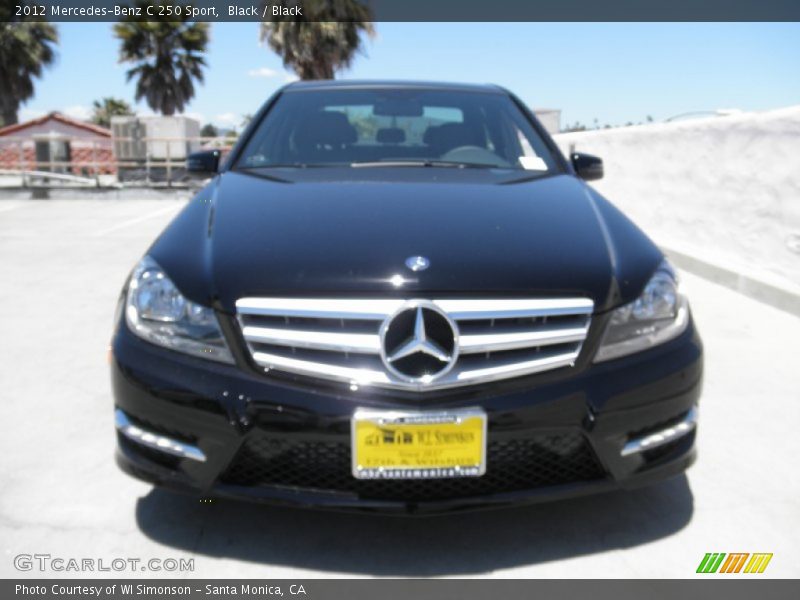 Black / Black 2012 Mercedes-Benz C 250 Sport