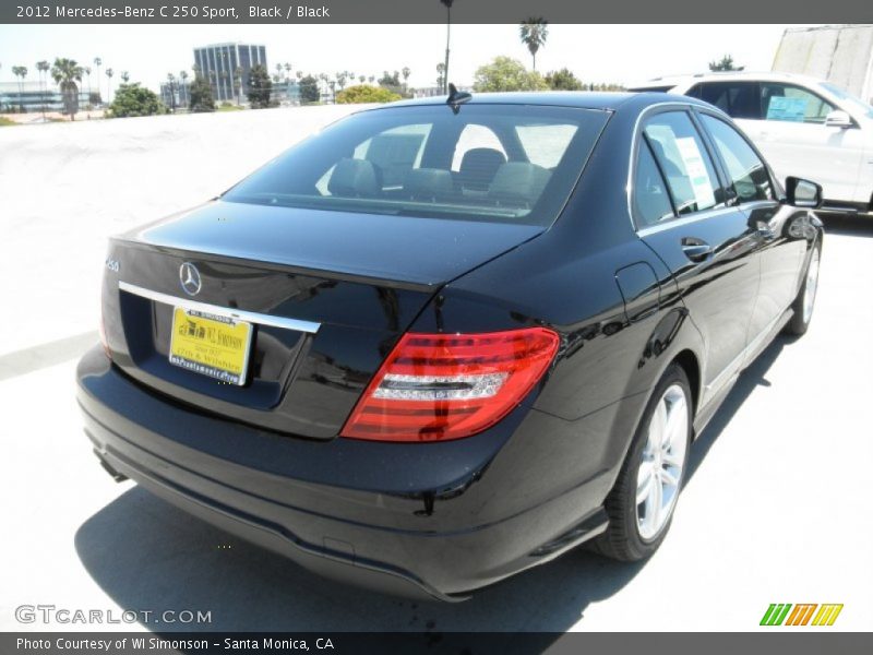 Black / Black 2012 Mercedes-Benz C 250 Sport