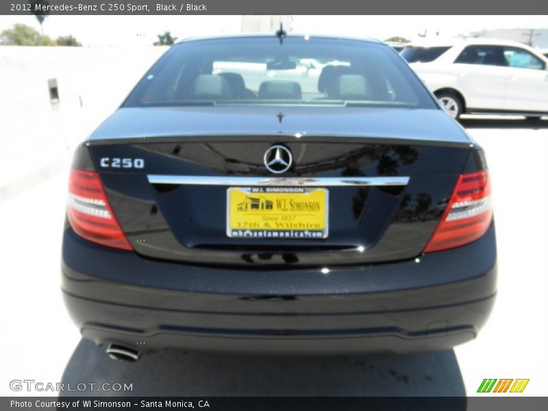 Black / Black 2012 Mercedes-Benz C 250 Sport