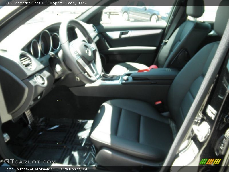 Black / Black 2012 Mercedes-Benz C 250 Sport