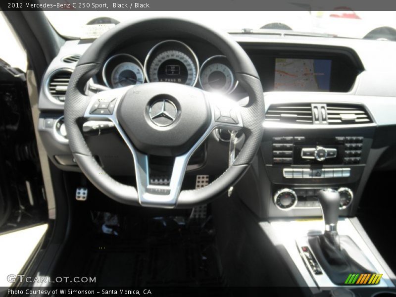 Black / Black 2012 Mercedes-Benz C 250 Sport