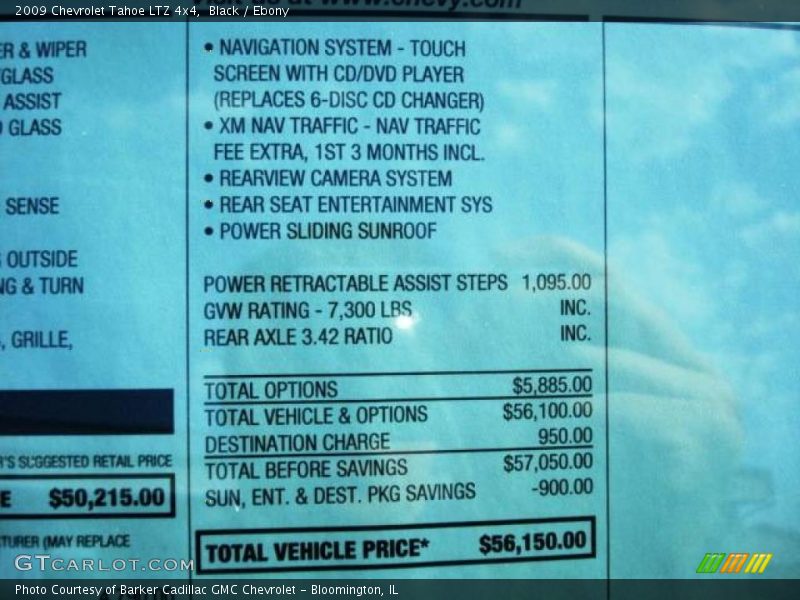 Black / Ebony 2009 Chevrolet Tahoe LTZ 4x4