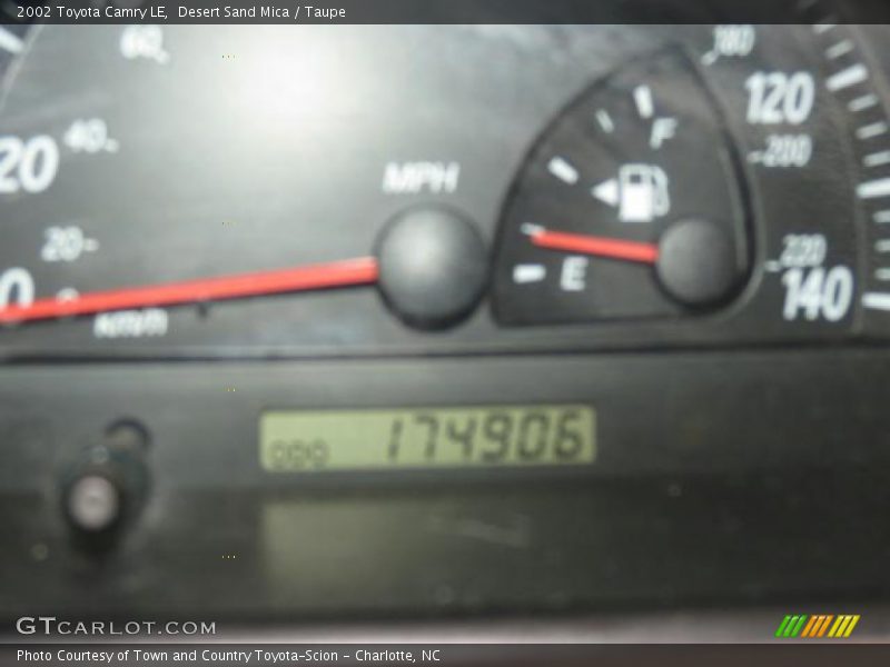 Desert Sand Mica / Taupe 2002 Toyota Camry LE