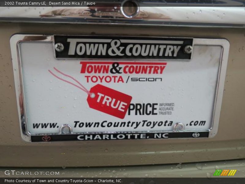 Desert Sand Mica / Taupe 2002 Toyota Camry LE