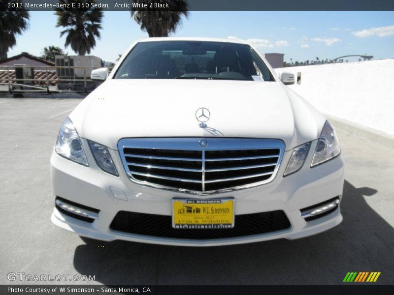 Arctic White / Black 2012 Mercedes-Benz E 350 Sedan